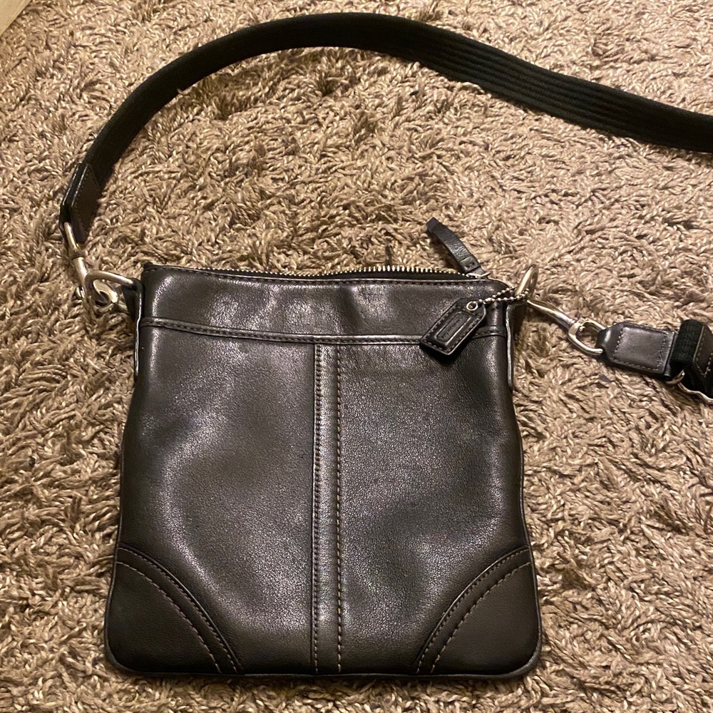 Coach Black Leather Crossbody Bag